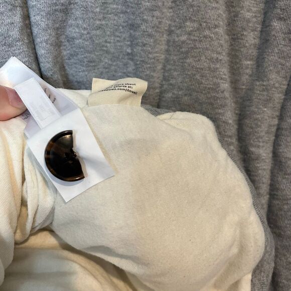 Madewell Heather Cement Grey Sweatshirt Puffer Coat Jacket Women's Size Large - Picture 8 of 9